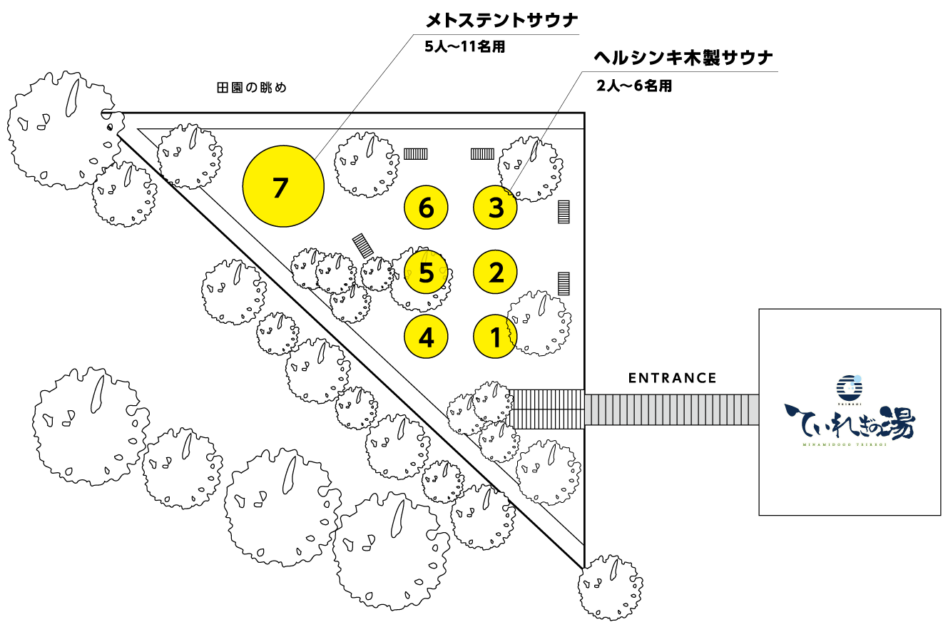 ていれぎテントサウナ湯婀マップ